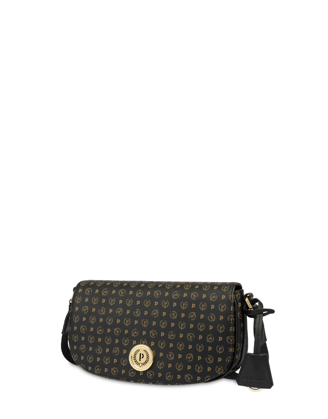 Pollini Borsa A Tracolla Heritage Pvc Nero/nero In Vendita