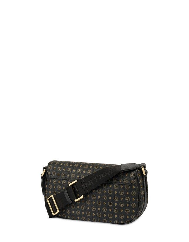 Pollini Borsa A Tracolla Heritage Pvc Nero/nero In Vendita