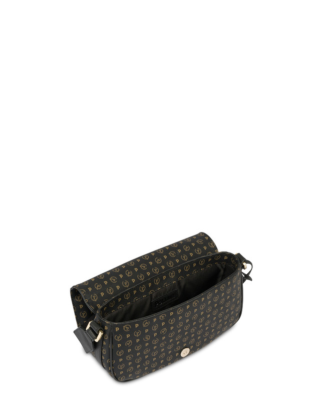 Pollini Borsa A Tracolla Heritage Pvc Nero/nero In Vendita