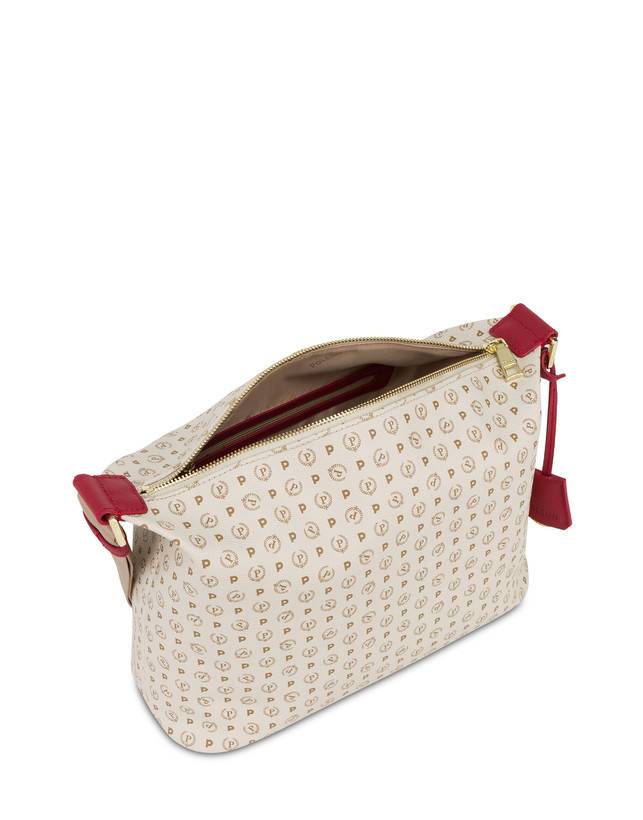 Pollini Borsa Hobo Heritage Logo Classic Avorio/lacca Saldi Di Fabbrica