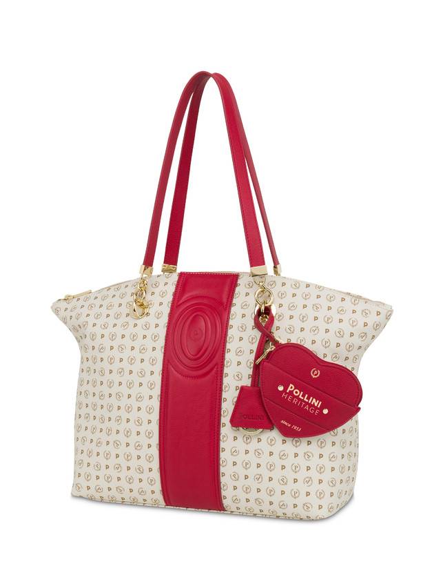 Pollini Tote Bag Heritage 70th Anniversary Avorio/rosso I Più Venduti