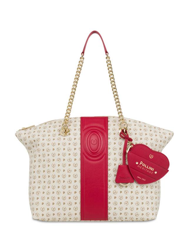 Pollini Tote Bag Heritage 70th Anniversary Avorio/rosso I Più Venduti