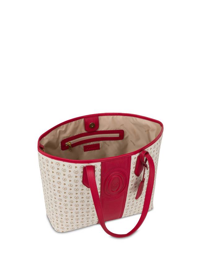 Pollini Shopping Bag Heritage 70th Anniversary Avorio/rosso Vendite Flash