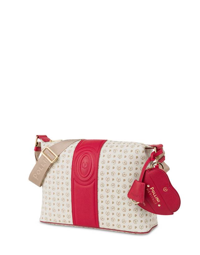 Pollini Borsa A Spalla Heritage 70th Anniversary Avorio/rosso In Saldo