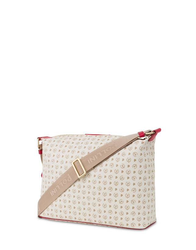 Pollini Borsa A Spalla Heritage 70th Anniversary Avorio/rosso In Saldo