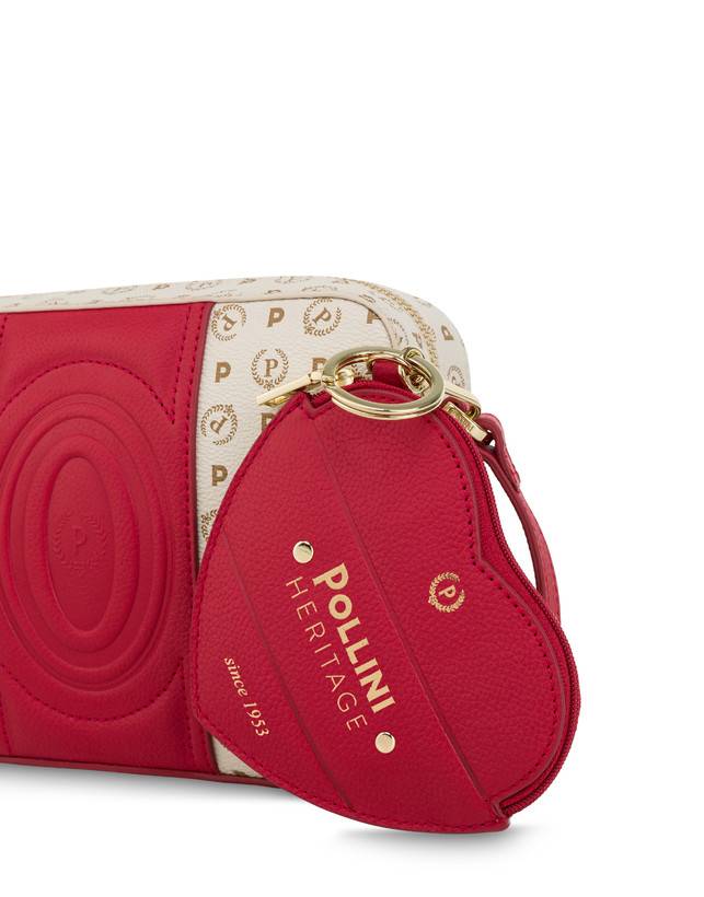 Pollini Borsa A Tracolla Heritage 70th Anniversary Avorio/rosso Nuova