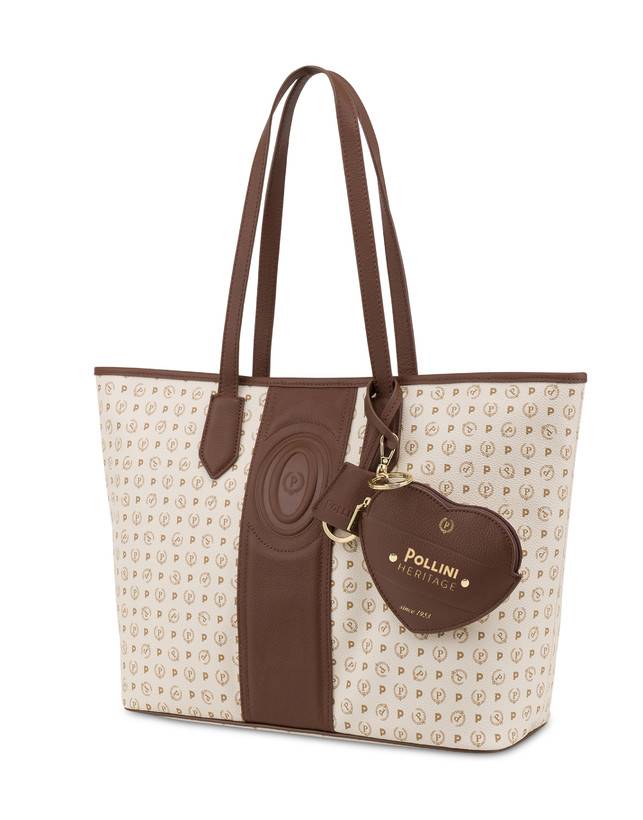 Pollini Shopping Bag Heritage 70th Anniversary Avorio/marrone 2025