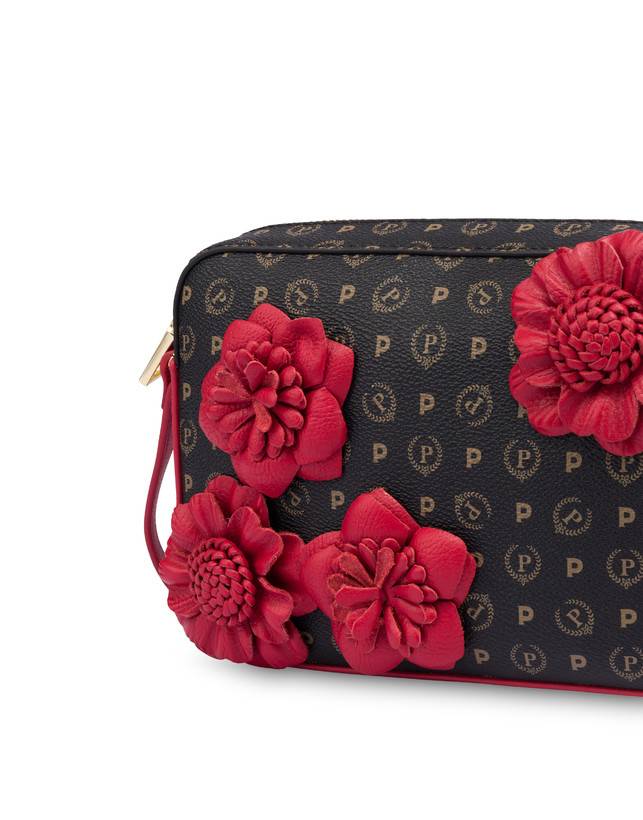 Pollini Camera Bag Piccola Heritage Flowers Nero/rosso Promozione