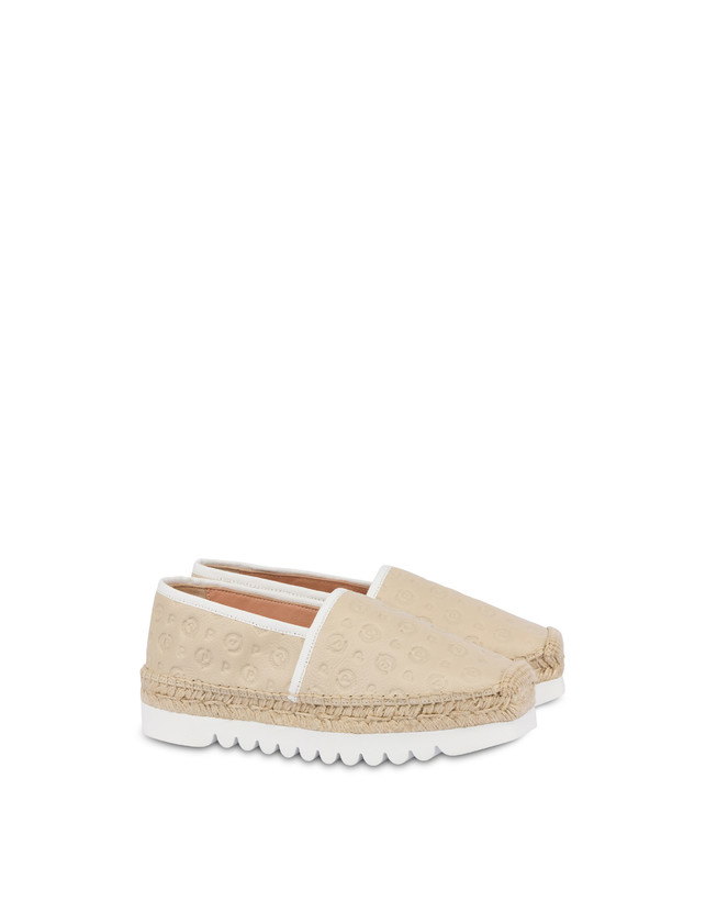 Pollini Espadrillas Heritage Logo Embossed Avorio Pezzi Unici