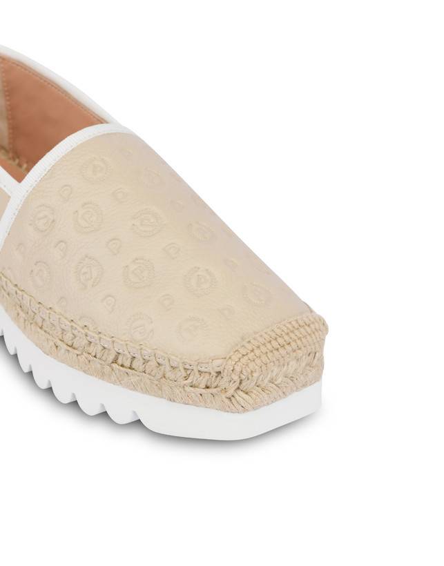 Pollini Espadrillas Heritage Logo Embossed Avorio Pezzi Unici