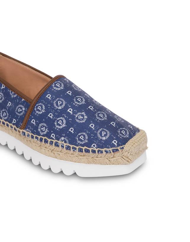 Pollini Espadrillas Heritage Denim Jacquard Blu/marrone Soddisfazione Garantita