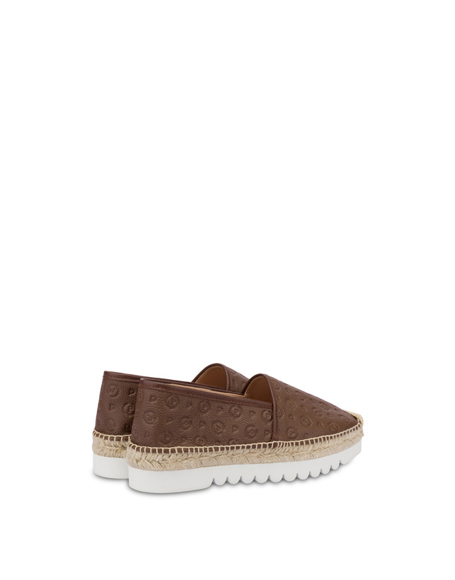 Pollini Espadrillas Heritage Logo Embossed Marrone Qualità Garantita