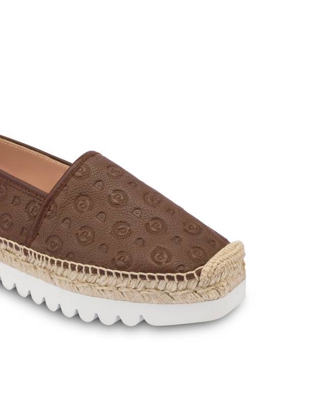 Pollini Espadrillas Heritage Logo Embossed Marrone Qualità Garantita