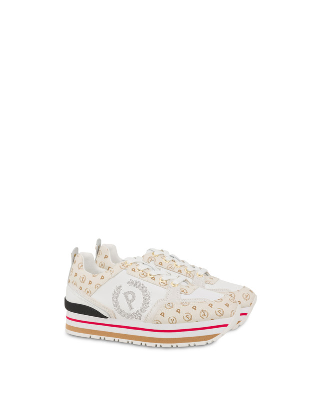 Pollini Sneakers In Vitello Heritage Forever Avorio/avorio/bianco Affare Del Giorno