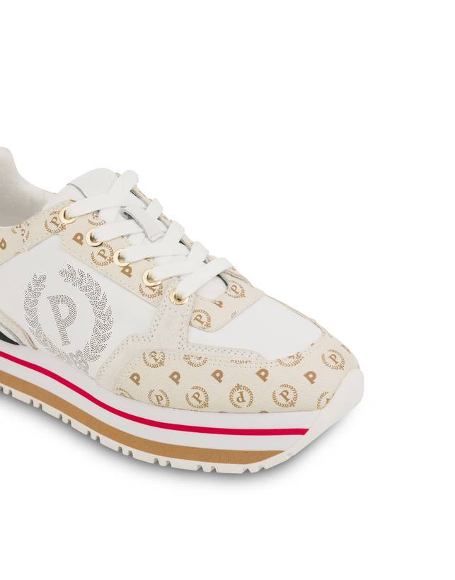 Pollini Sneakers In Vitello Heritage Forever Avorio/avorio/bianco Affare Del Giorno