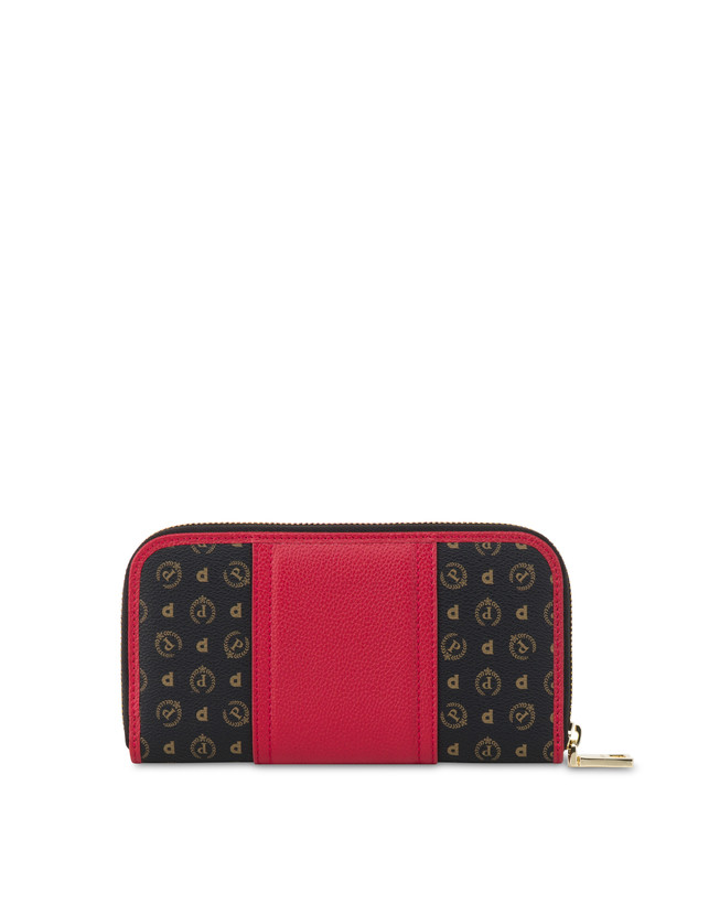 Pollini Portafoglio Zip Around Heritage 70th Anniversary Nero/rosso Vendita Calda