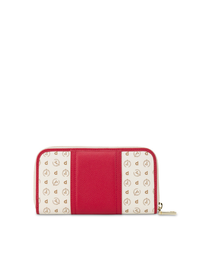 Pollini Portafoglio Zip Around Heritage 70th Anniversary Avorio/rosso Vendita Economica
