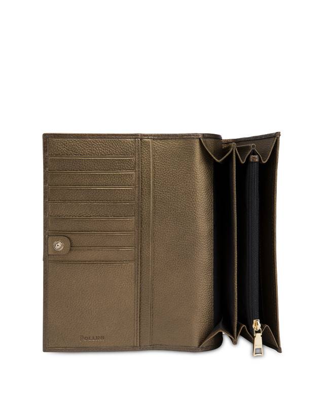Pollini Portafoglio Special Heritage Avorio/nero/bronzo In Saldo