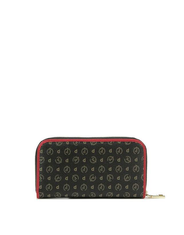 Pollini Portafoglio Zip Around Heritage Logo Classic Nero/lacca Moda