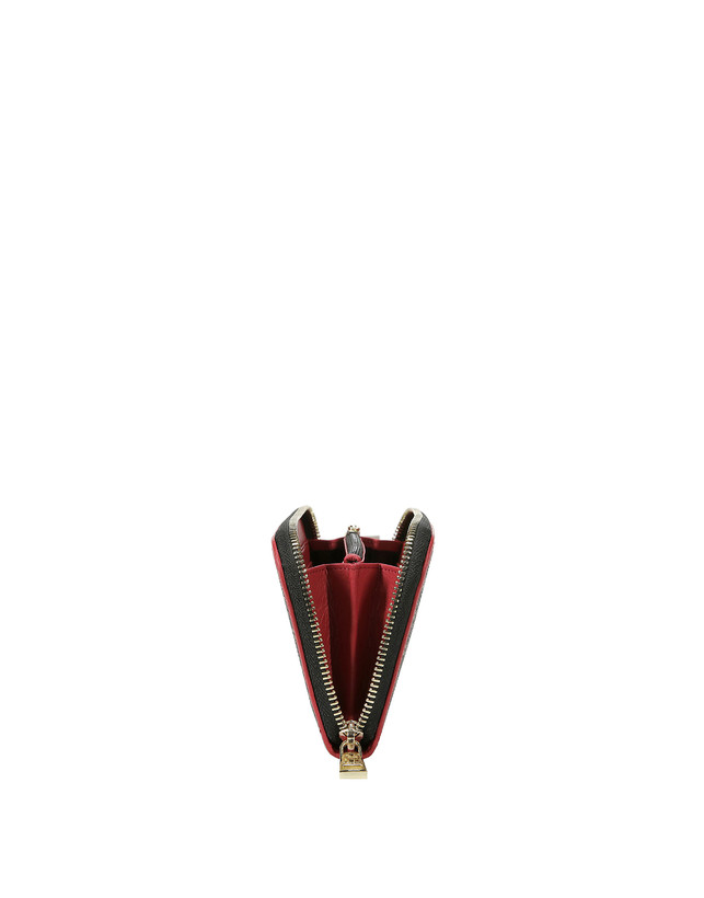 Pollini Portafoglio Zip Around Heritage Logo Classic Nero/lacca Moda