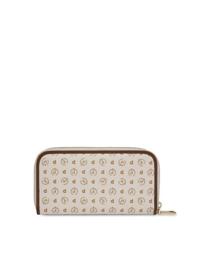 Pollini Portafoglio Zip Around Heritage Logo Classic Avorio/marrone Qualità