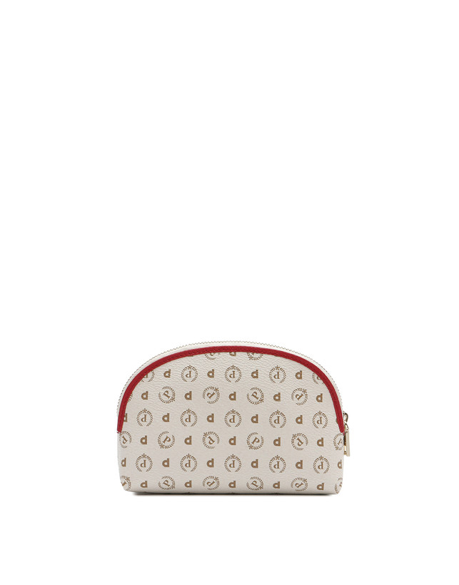 Pollini Pouch Heritage Logo Classic Avorio/lacca Spedizione Gratuita