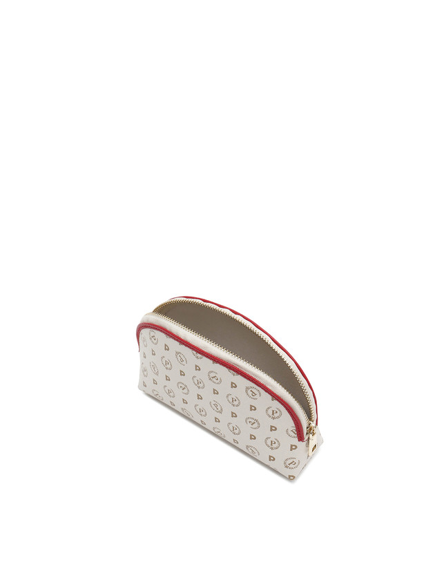 Pollini Pouch Heritage Logo Classic Avorio/lacca Spedizione Gratuita
