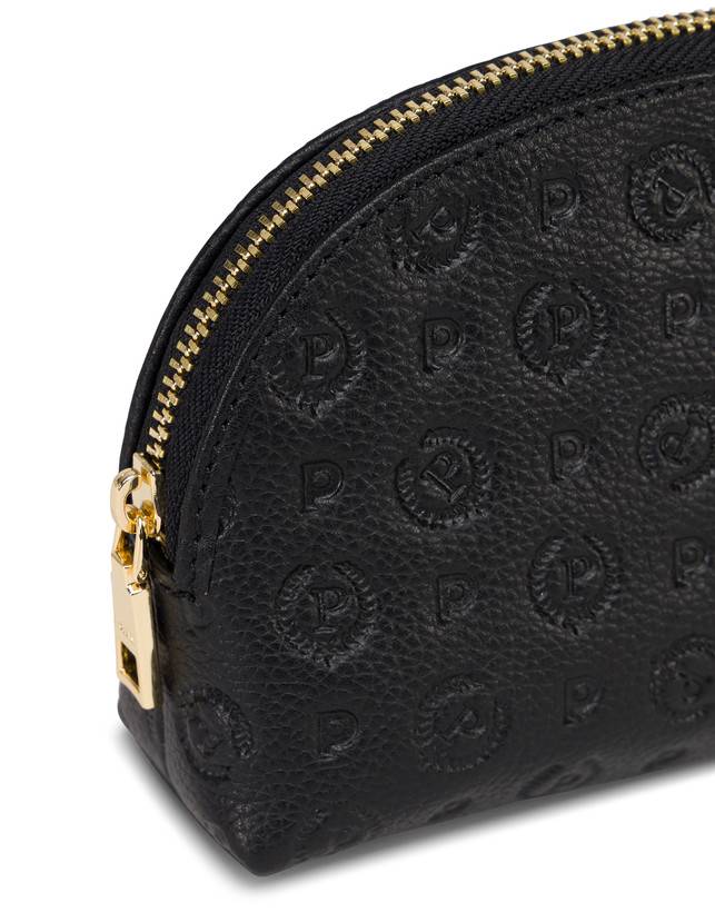 Pollini Pouch Heritage Logo Embossed Nero Soddisfazione Garantita