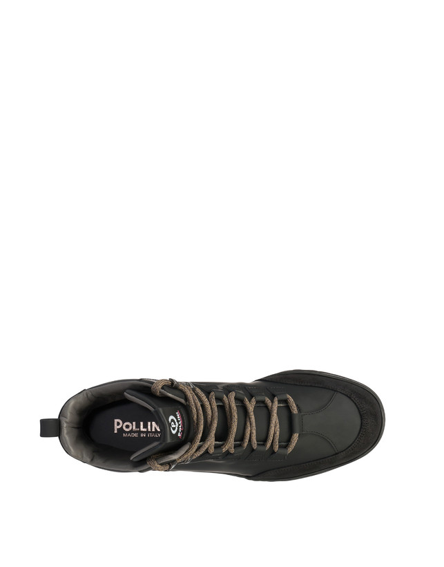 Pollini Pedule Mid In Vitello Ice Cracker Nero/nero/nero Sottocosto