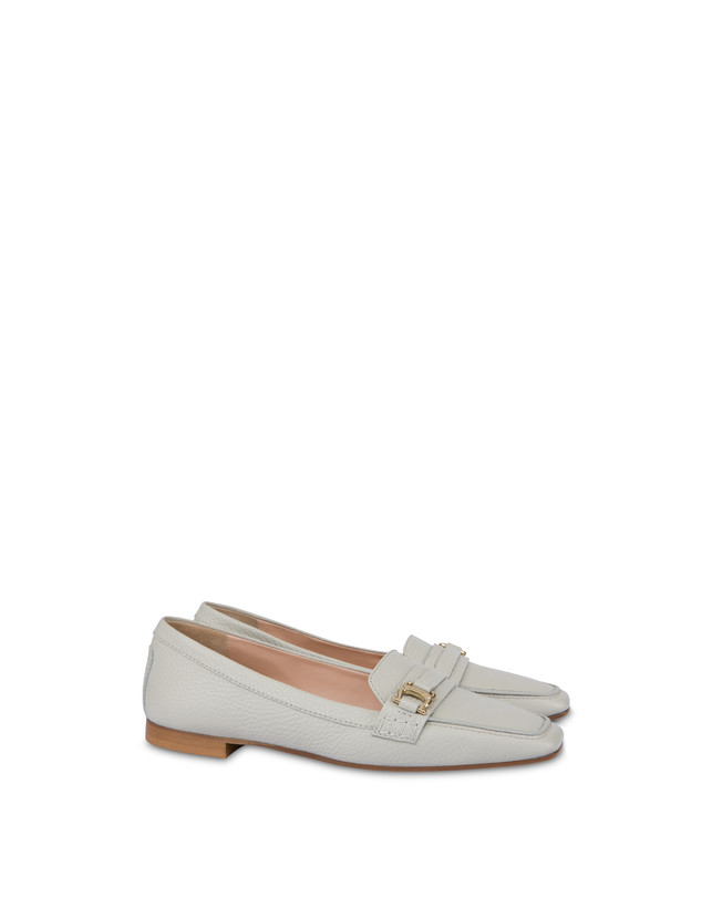 Pollini Mocassini In Vitello Uptown Gesso Convenienza