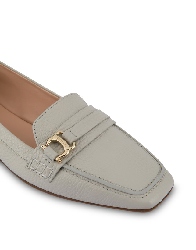Pollini Mocassini In Vitello Uptown Gesso Convenienza