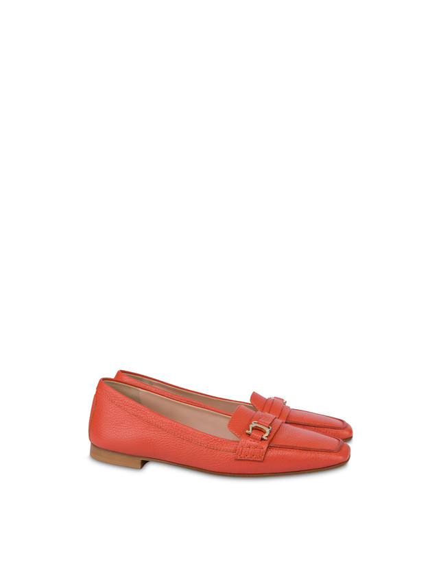 Pollini Mocassini In Vitello Uptown Cannella Presa