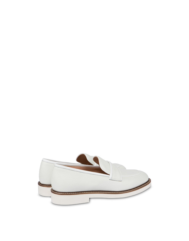 Pollini Mocassini In Vitello Mannish Bianco/bianco Sconto