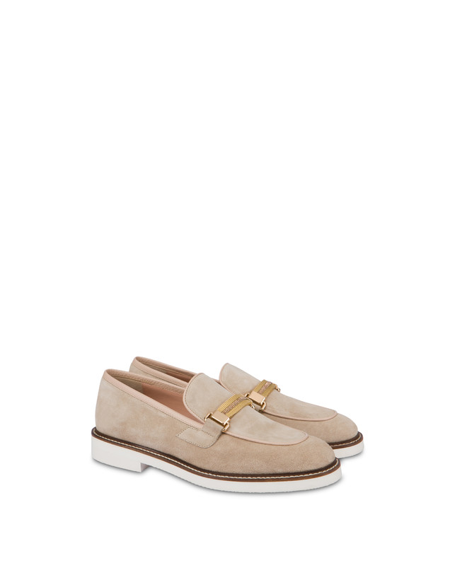 Pollini Mocassini In Vitello Mannish Sabbia/sabbia Online