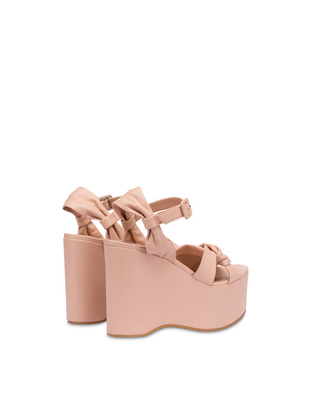 Pollini Sandali Con Zeppa In Nappa Oasis Nude Hotsell