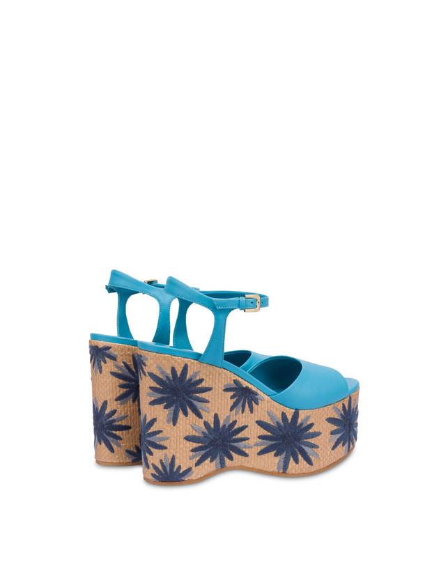 Pollini Sandali Con Zeppa Ricamata Desert Rose Pool/naturale Vendita Calda