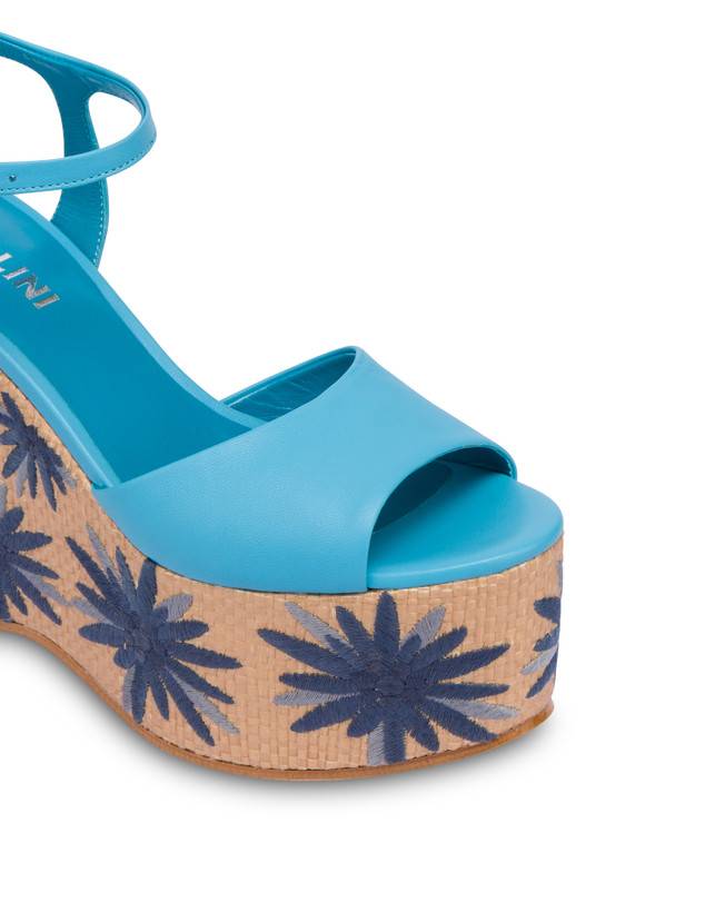 Pollini Sandali Con Zeppa Ricamata Desert Rose Pool/naturale Vendita Calda