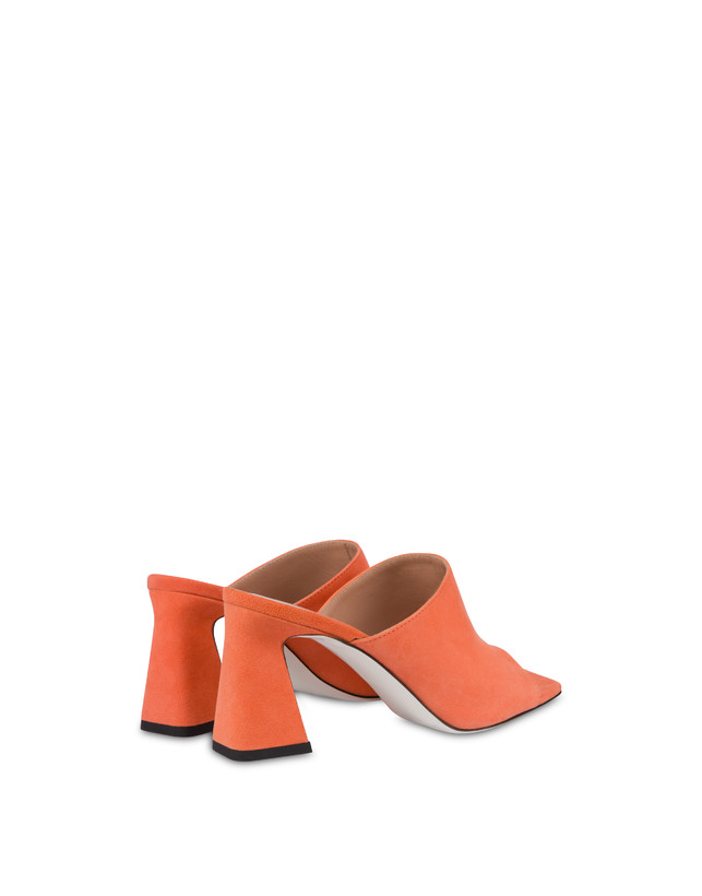 Pollini Mules Con Tacco In Camoscio Nina Coral Italia