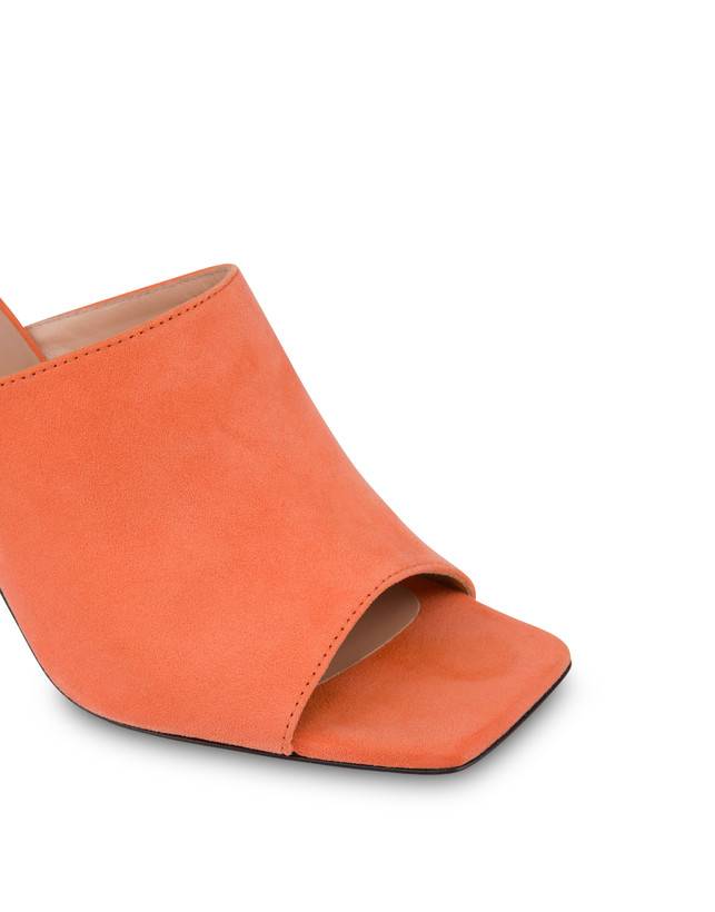 Pollini Mules Con Tacco In Camoscio Nina Coral Italia