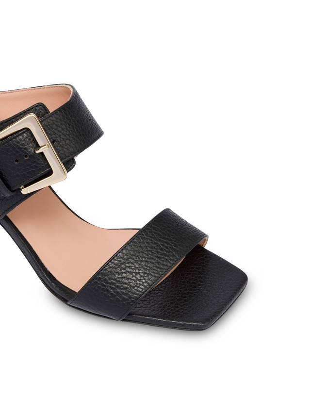 Pollini Sandali In Vitello Bottalato Con Fibbia Ethos Nero Qualità