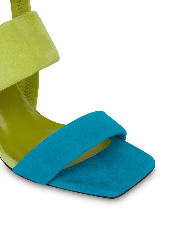 Pollini Sandali In Camoscio Color Explosion Pool/apple/iris Promozione