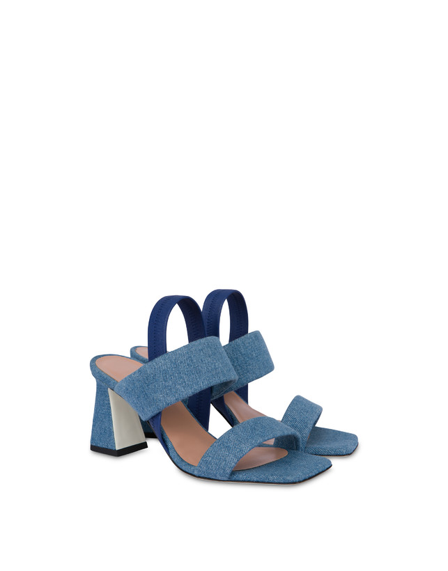 Pollini Sandali In Tessuto Denim Denim Spedizione Gratuita