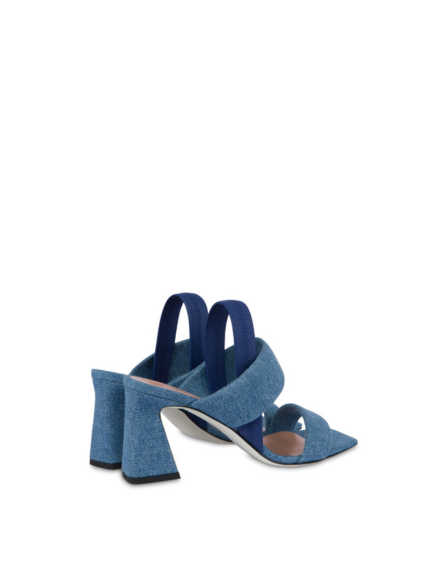Pollini Sandali In Tessuto Denim Denim Spedizione Gratuita