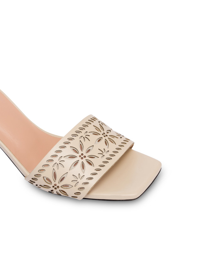 Pollini Sandali In Vitello Laserato Desert Rose Sabbia Negozi Online