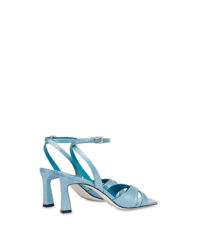 Pollini Sandali Con Stampa Pitone Iridescente Cote D'azur Pool Affare Del Giorno