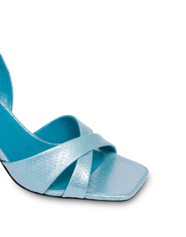 Pollini Sandali Con Stampa Pitone Iridescente Cote D'azur Pool Affare Del Giorno