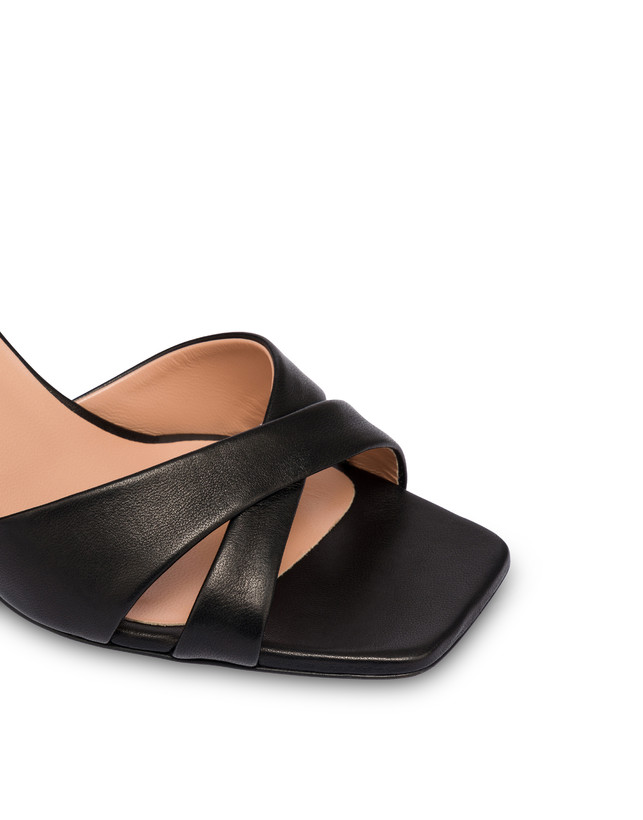 Pollini Sandali In Nappa Cote D'azur Nero Prezzo Ridotto