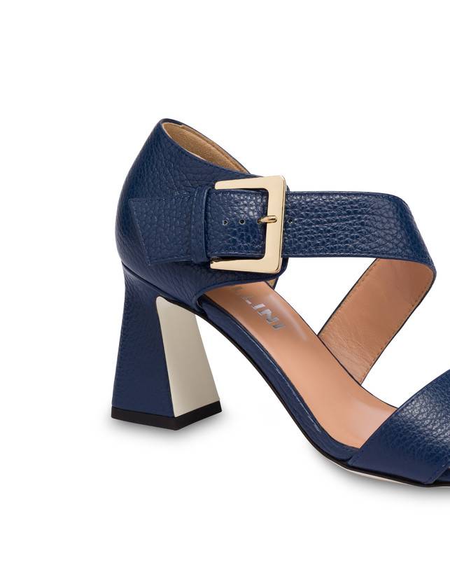 Pollini Sandali In Vitello Con Fibbia Ethos Navy Offerte