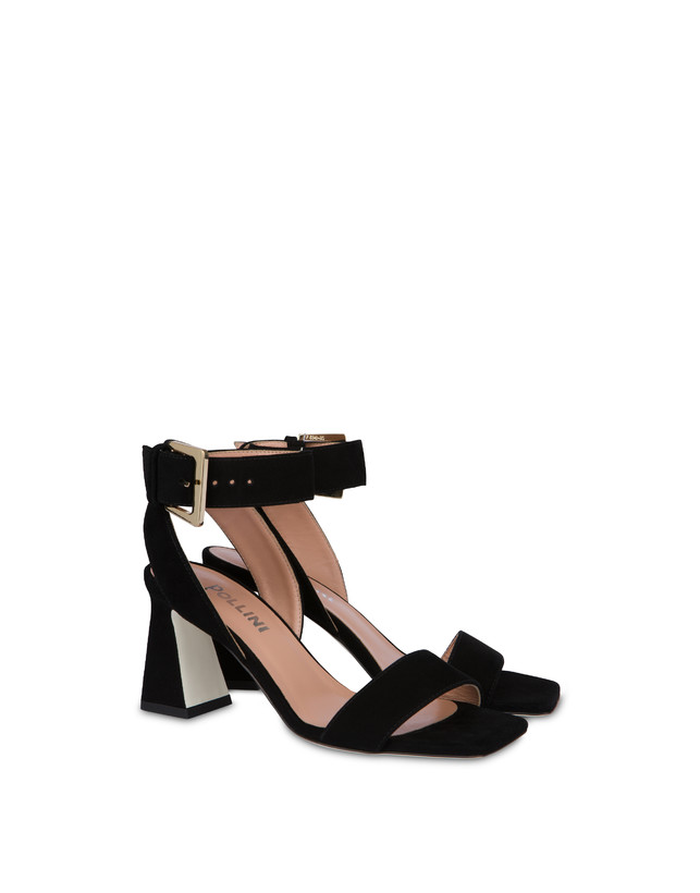 Pollini Sandali In Camoscio Nina Nero Vendita Calda
