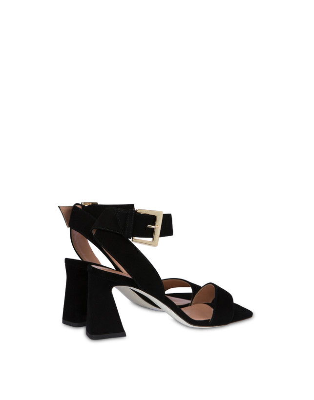 Pollini Sandali In Camoscio Nina Nero Vendita Calda